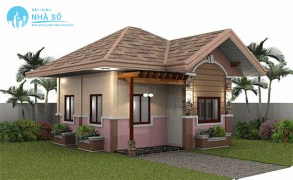 Mẫu biệt thự mini 1 tầng phong cách nhẹ nhàng