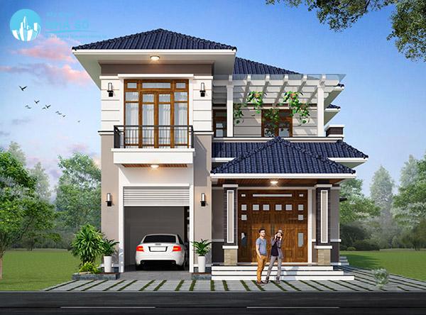 Biệt thự mini 2 tầng 100m2 phong cách Nhật