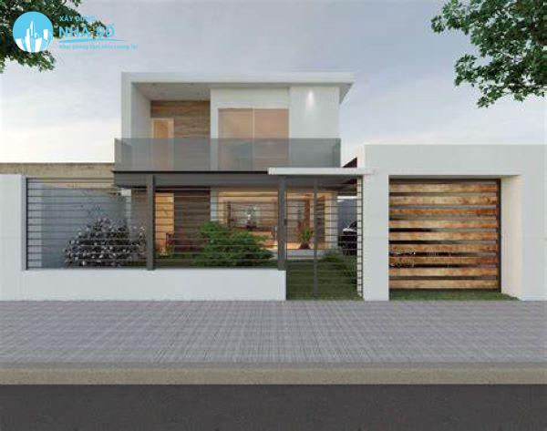 Mẫu biệt thự mini 2 tầng mộc mạc