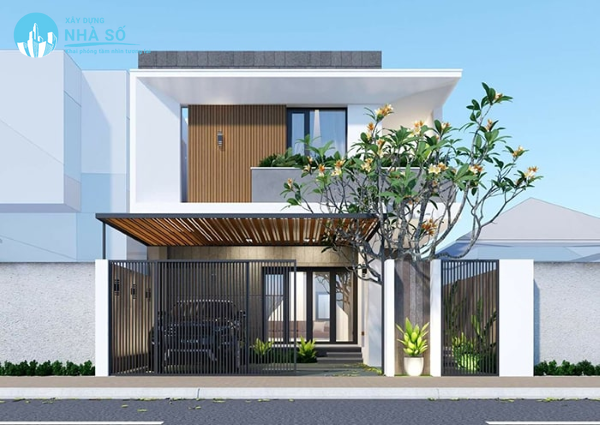Mẫu biệt thự mini 2 tầng hiện đại