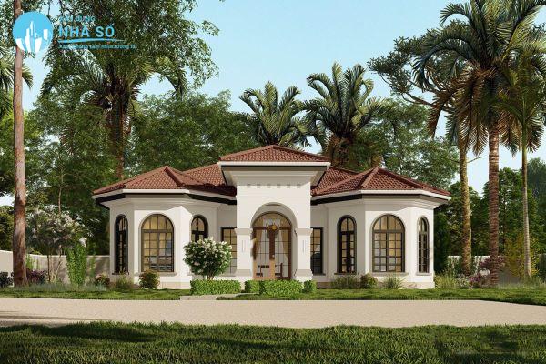 Mẫu biệt thự mini sân vườn cổ điển
