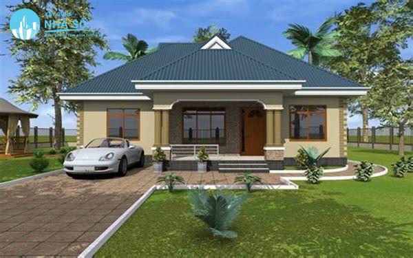 Mẫu biệt thự nhà vườn 1 tầng hiện đại