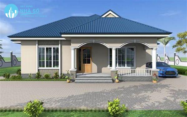 Mẫu biệt thự nhà vườn 1 tầng bắt mắt