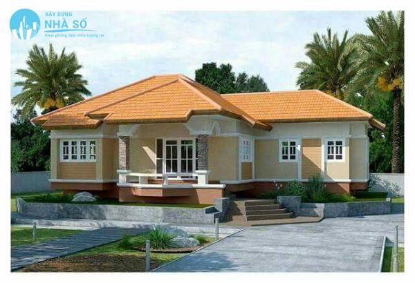 Mẫu biệt thự nhà vườn 1 tầng ấn tượng