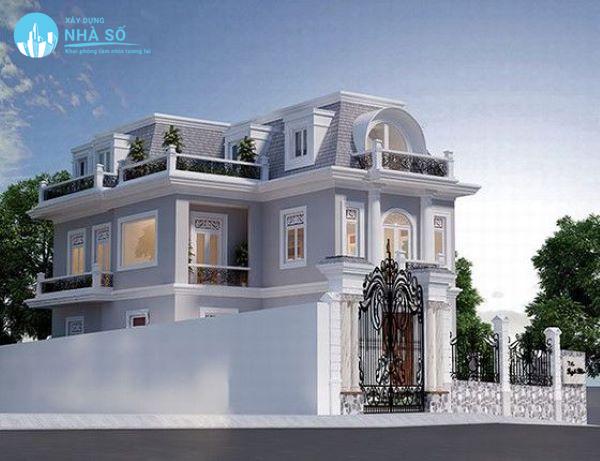 Mẫu biệt thự Pháp tươi sáng