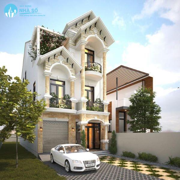 Mẫu biệt thự Pháp đơn giản