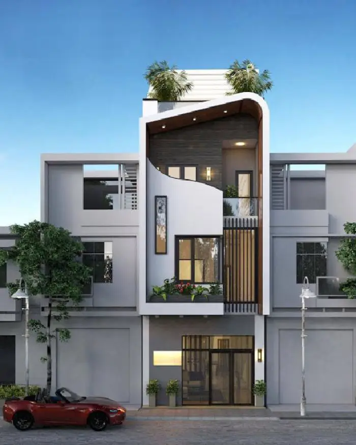 Mẫu nhà phố 5x20 3 tầng đẹp mắt