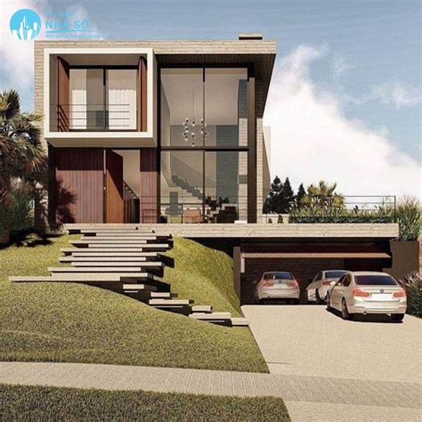 Mẫu nhà phố có tầng hầm ấn tượng