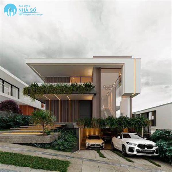 Mẫu nhà phố có tầng hầm sang trọng