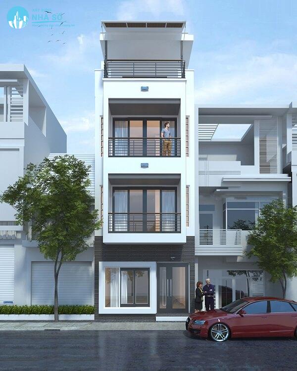 Mẫu nhà phố mặt tiền 5m tinh tế từ thiết kế