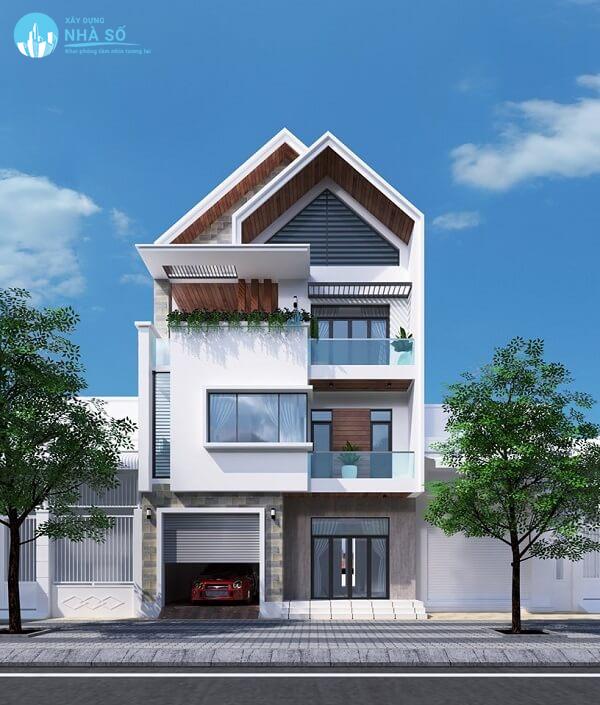 Mẫu nhà phố mặt tiền 6m