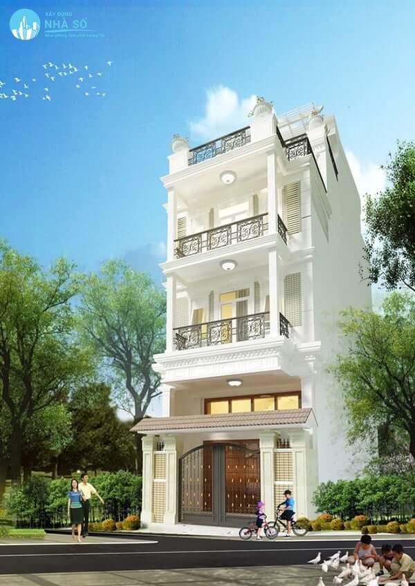 Mẫu nhà phố tân cổ điển đẹp