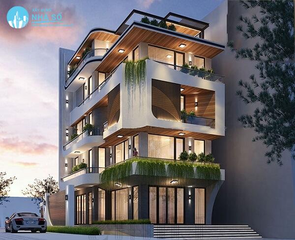 Mẫu biệt thự 5 tầng tiện nghi