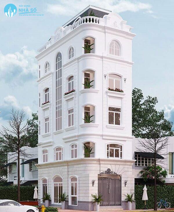 Mẫu biệt thự 5 tầng hiện đại