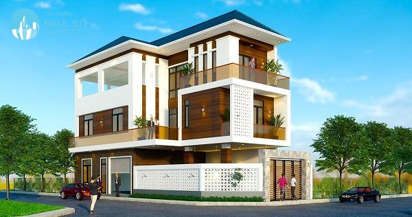 Mẫu biệt thự thông tầng tiện nghi