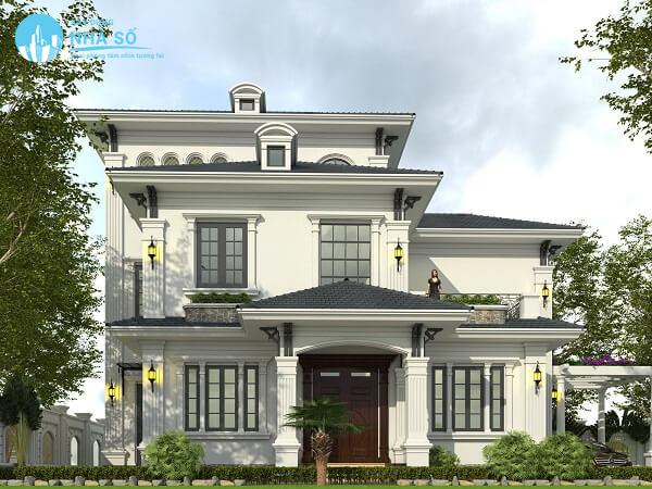 Mẫu biệt thự thông tầng mở không gian