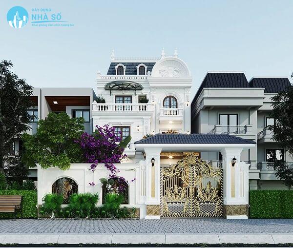 Mẫu biệt thự Pháp sang trọng và hiện đại