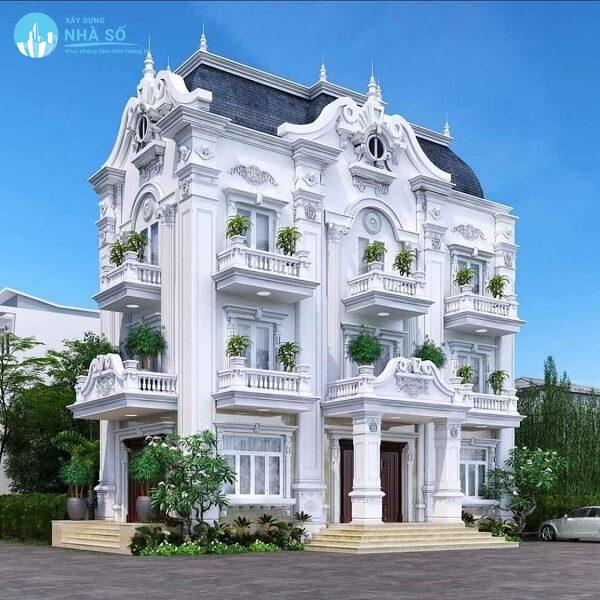 Mẫu biệt thự Pháp sang trọng và cổ điển