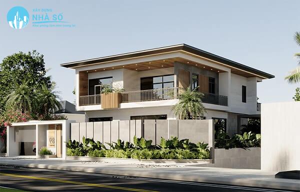 Mẫu biệt thự mái bằng hiện đại và độc đáo