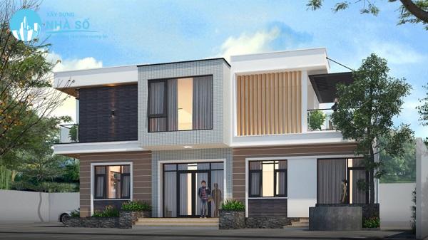 Mẫu biệt thự mái bằng sang trọng và hiện đại