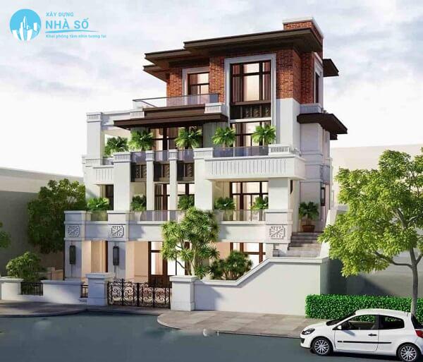Mẫu biệt thự 4 tầng sang trọng