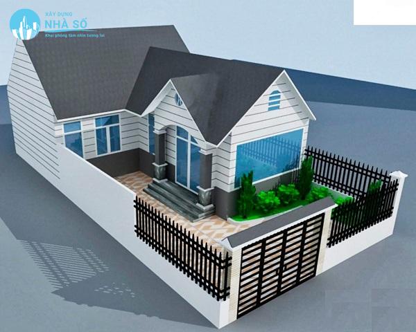 Mẫu nhà cấp 4 7x15 sang trọng