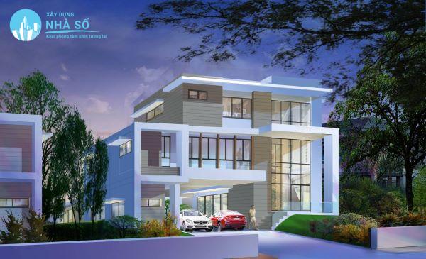Mái bằng nhà biệt thự bắt mắt