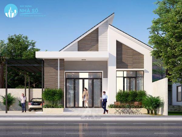 Mái lệch nhà cấp 4 đẹp