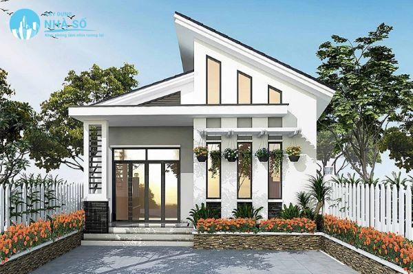 Mái lệch nhà cấp 4 đơn giản