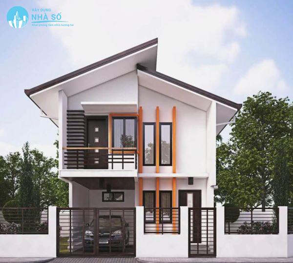 Mái lệch nhà ống đơn giản