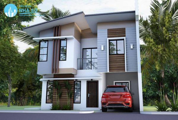 Mái lệch nhà ống tươi sáng