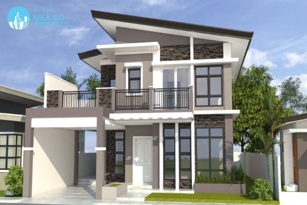 Mái lệch nhà ống đẹp