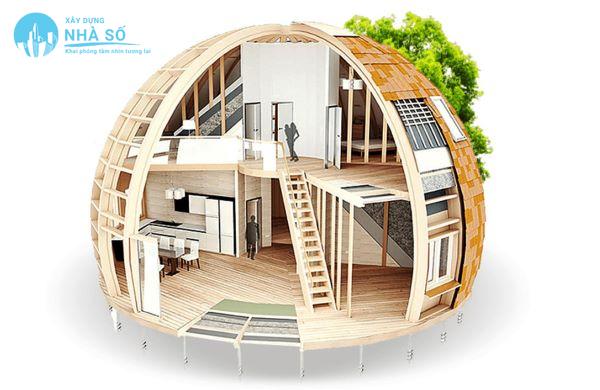 Mẫu nhà mái vòm mộc mạc