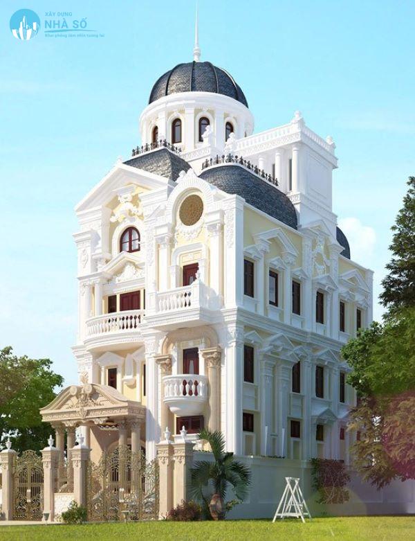 Mẫu nhà mái vòm tươi sáng