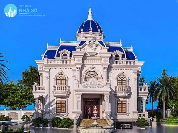 Mẫu nhà mái vòm theo kiểu biệt thự