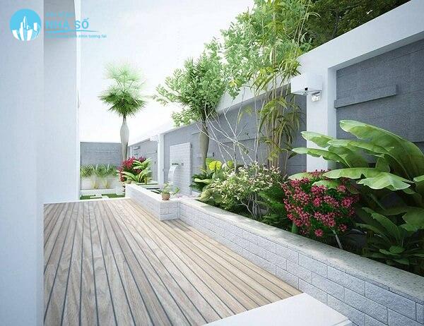 Thiết kế tường sân vườn đẹp, tao lên điểm nhất cho ngôi nhà