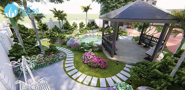 Đặc điểm thiết kế sân vườn biệt thự