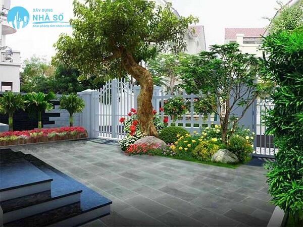 Thiết kế sân vườn mini trước nhà đẹp