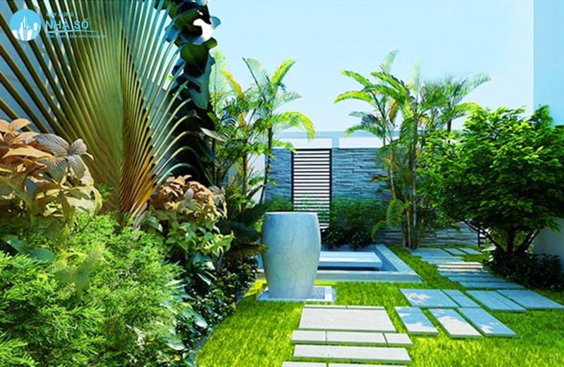 Thiết kế sân vườn mini biệt thự đẹp