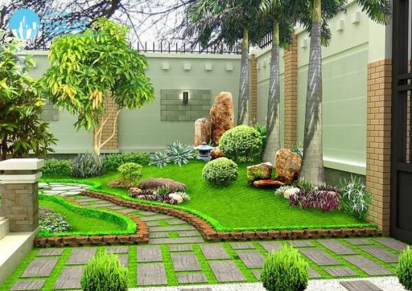 Thiết kế sân vườn nhà phố đẹp và tọa không gian thoải mái