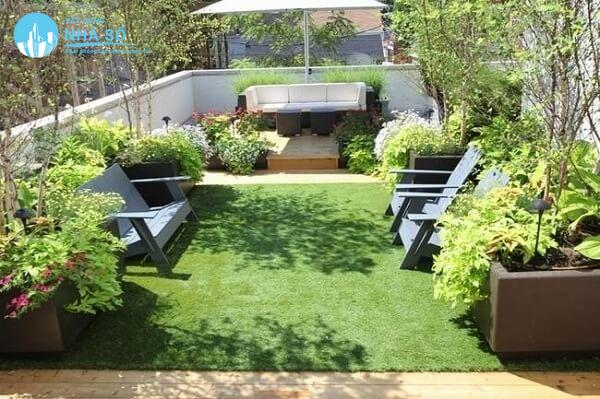 Thiết kế sân vườn sân thượng đẹp và hiện đại