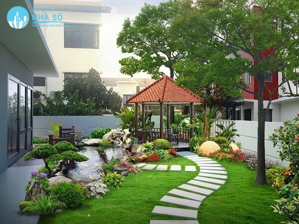 Thiết kế thi công sân vườn đẹp và tạo lên vẻ đẹp riêng ngôi nhà
